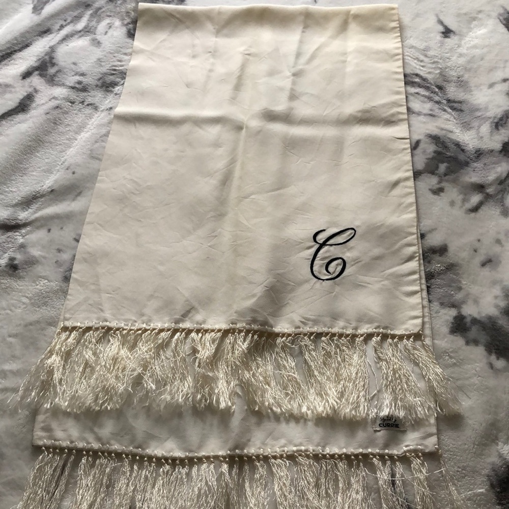 Vintage Currie initial scarf C